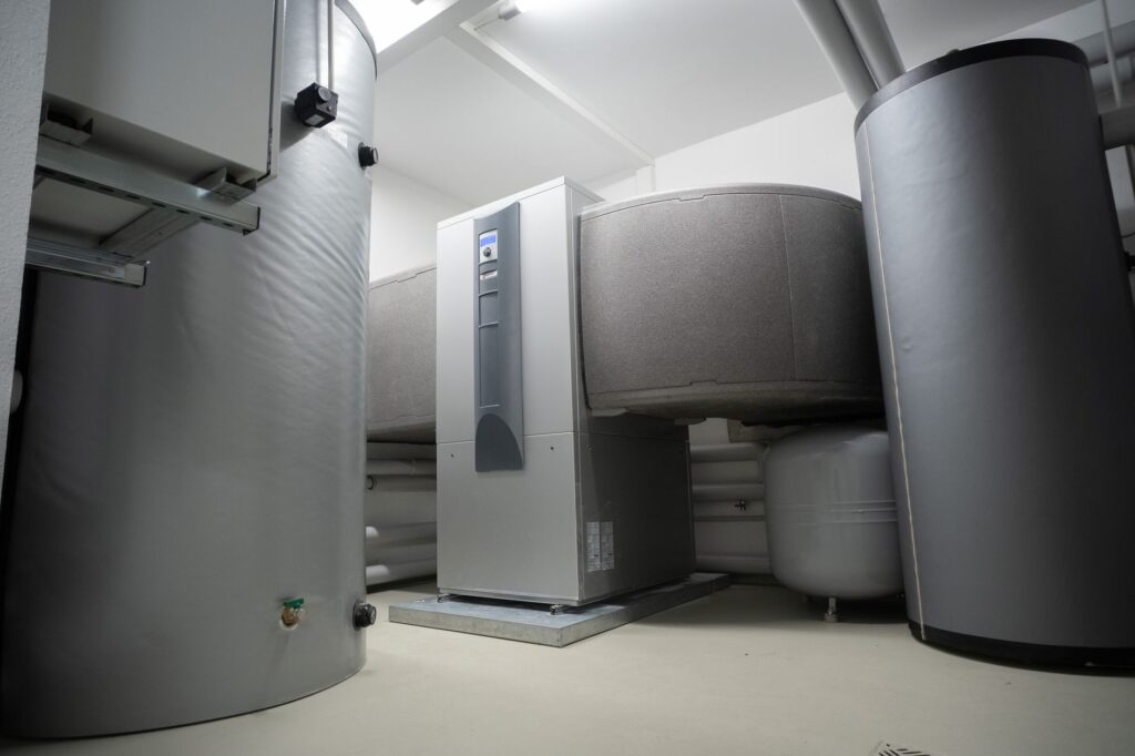 A heat pump at an American home